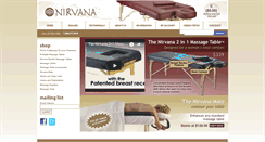 Desktop Screenshot of nirvanamassagetables.com